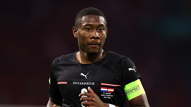 Rakousk fotbalista David Alaba na Euru 2021.