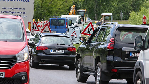 Dopravn omezen u Nrska na Klatovsku. (10. 6. 2021)