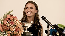 Barbora Krejíková jako erstvá vítzka Roland Garros odpovídá eským novinám.