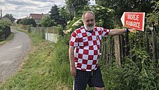 Miroslav Střeleček - oddaný fanoušek chorvatských fotbalistů ukazuje „ulici...