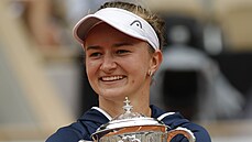 astná Barbora Krejíková, vítzka Roland Garros 2021