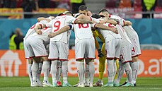 Fotbalisté Severní Makedonie ped utkáním s Rakouskem