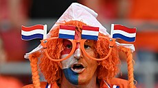 Nizozemský fanouek ped utkáním svých Oranjes s Ukrajinou