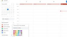 Aktivace a deaktivace kalendá + zmna barev