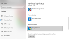 Nastavení výchozího browseru ve Windows 10