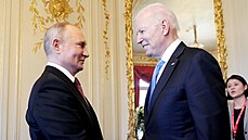 Prezidenti USA a Ruska Joe Biden a Vladimir Putin se seli v enevské vile La...