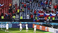 Stadion Hampden Park v Glasgow, djit utkání mezi Chorvatskem a eskem.