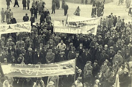 Antifaistická demonstrace konaná v Odrách u píleitosti oslav dlnického...