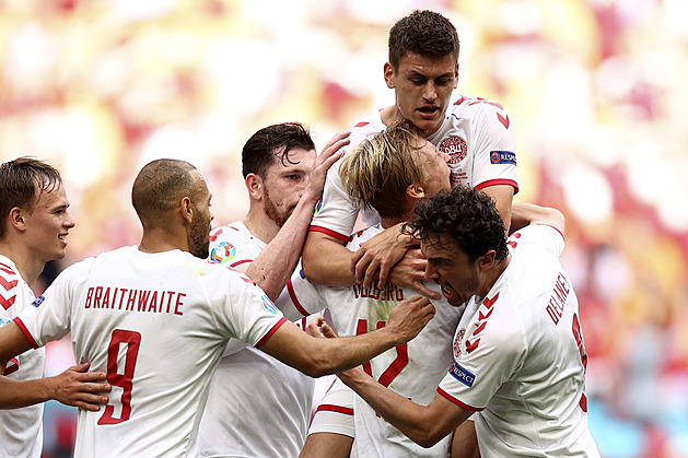 Wales - Dánsko 0:4, první čtvrtfinalista, Dolberg se trefil dvakrát