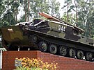 Odminovací vozidlo UR-67 bylo postaveno na základ obojivelného transportéru...