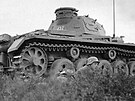 Panzer III Ausf. A s typickými velkými pojezdovými koly
