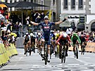 JÁ TO DOKÁZAL. Tim Merlier se raduje z vítzství ve tetí etap Tour de France.