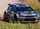 Dominik Sttesk s Jim Hovorkou na Rallye Hustopee.