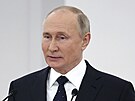 Ruský prezident Vladimir Putin pi projevu v ruském parlamentu (21. ervna 2021)