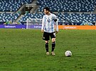 Lionel Messi z Argentiny v zápase na Copa America