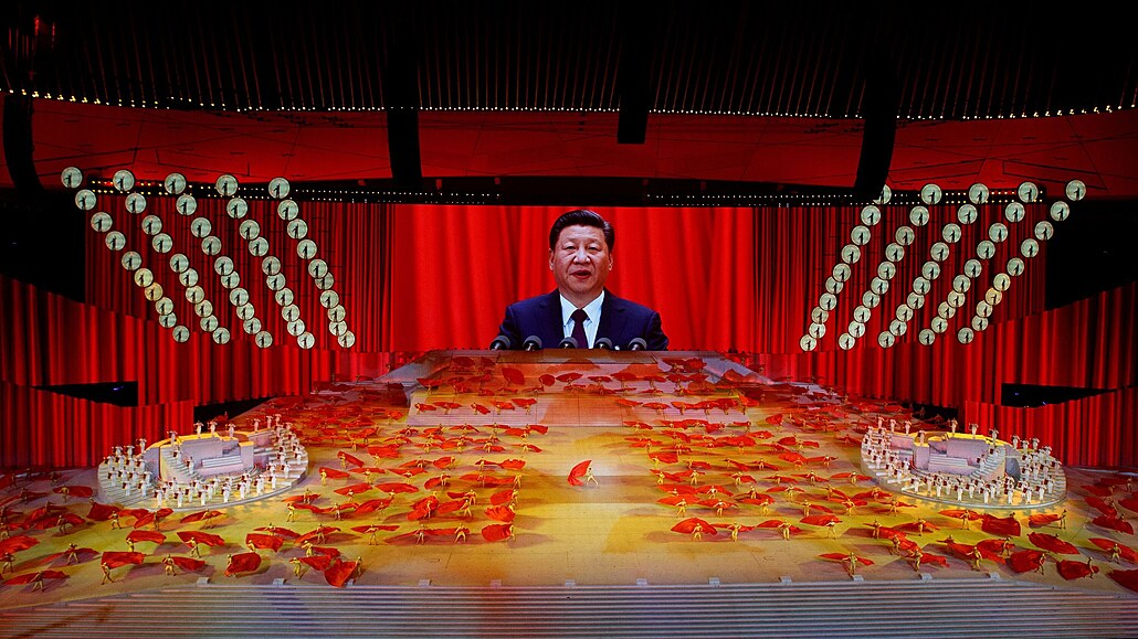 Národní stadion v Pekingu. ínský prezident Si in-pching ení pi...