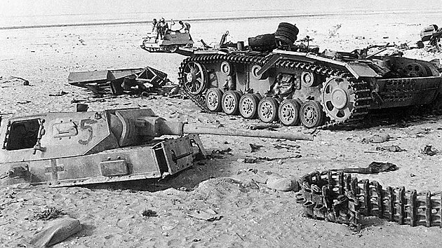 Panzer III Ausf J 15. tankov divize znien v Africe v roce 1942