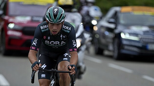 Nizozemec Ide Schelling v slojzd ped pelotonem bhem prvn etapy Tour de France.