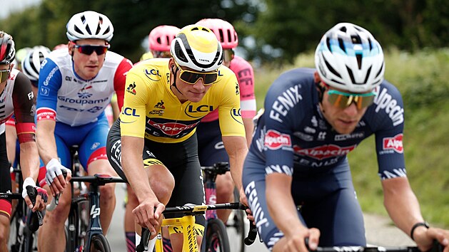 Mathieu van der Poel ve tvrt etap Tour de France.