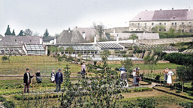 Krafferova zahrada na dobov fotografii z archivu rodiny Krafferovy