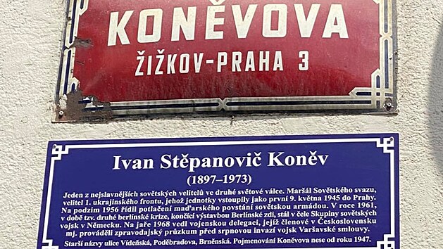 Doplňující tabulka přibližuje život maršála Ivana Koněva.(22. června 2021)