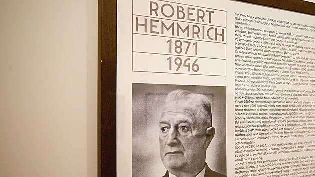 Výstava v Městské galerii MY představuje život architekta Roberta Hemmricha.