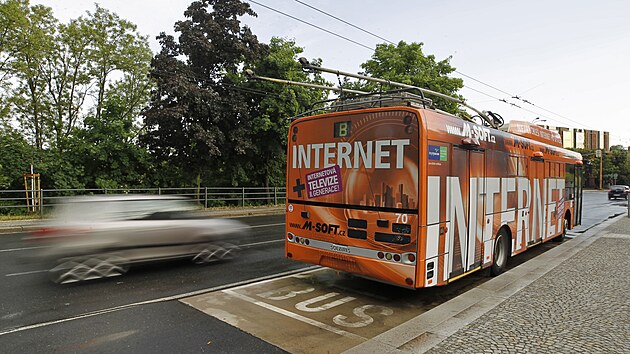 V Jihlav se kvli omezen dodvce energie peruil provoz trolejbus. (21. ervna 2021)