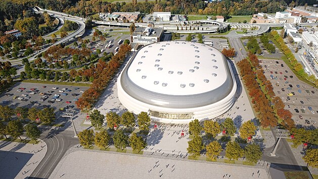 Nová aréna za pavilonem Z má stavební povolení, finance ale chybí. (červen 2021)