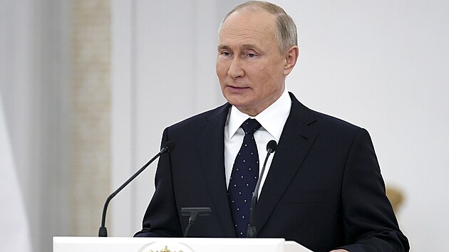 Rusk prezident Vladimir Putin pi projevu v ruskm parlamentu (21. ervna 2021)