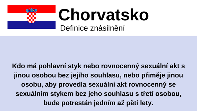 Definice znásilnění v Chorvatsku.