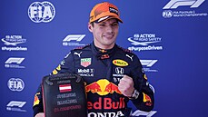 Max Verstappen po vítězné kvalifikaci na Velkou cenu Štýrska formule 1.
