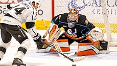 Luká Dostál v dresu farmáského San Diego Gulls.