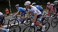 Slovák Peter Sagan (v bílém) během druhé etapy Tour de France