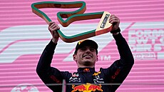 Max Verstappen slaví vítězství na GP Štýrska F1.