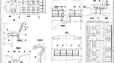 Výkres rozmístní sedadel autobusu Karosa / GAZ-66