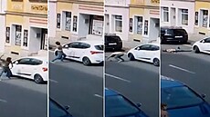 Muž do vozidla dvakrát narazil i hlavou a poté se svalil na vozovku.