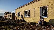Následky ničivého tornáda v obci Mikulčice (25. června 2021)