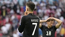Kai Havertz z Německa lituje neproměněné šance v utkání s Anglií.