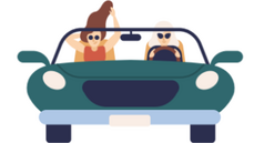 Obrázek kamarádek jedoucích samostatn autem je souástí toho, co se uí...