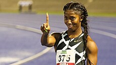 Shelly-Ann Fraserová-Pryceová po vítzné stovce na jamajském ampionátu