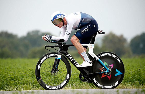 Chris Froome v asovce na loské Tour de France. 