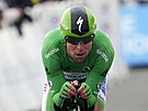 Mark Cavendish na trati první ze dvou asovek Tour de France.