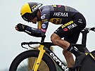 Primo Rogli na trati úvodní asovky na Tour de France.
