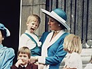 Princezna Diana, princ William a princ Harry na oslavách Trooping of the Colour...