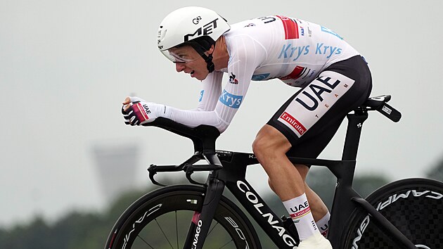 Tadej Pogařar v páté etapě Tour de France 2021.