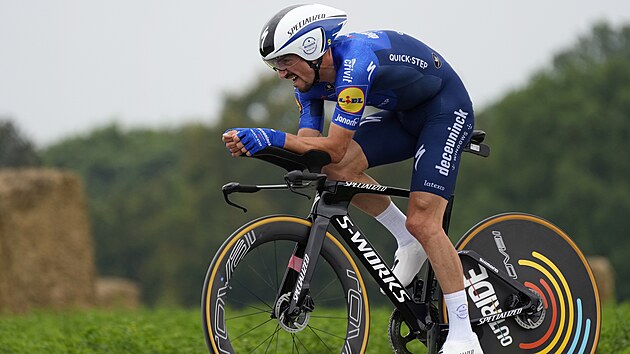 Julian Alaphilippe v prvn asovce na Tour de France 2021.