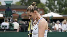 Kristýna Plíková v prvním kole Wimbledonu.