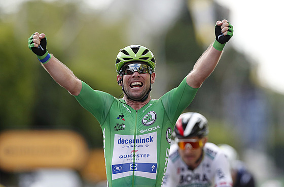 JÁ TO DOKÁZAL. Mark Cavendish se raduje z vítzství v esté etap Tour de...