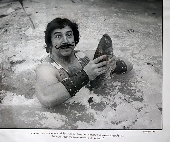 František Kocourek, silák, herec, komik, zemřel 7. července 1991. Fotografie, z...