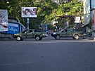 Armáda zablokovala ulici, kde il prezident Haiti Jovenel Mo&#239;se (7....